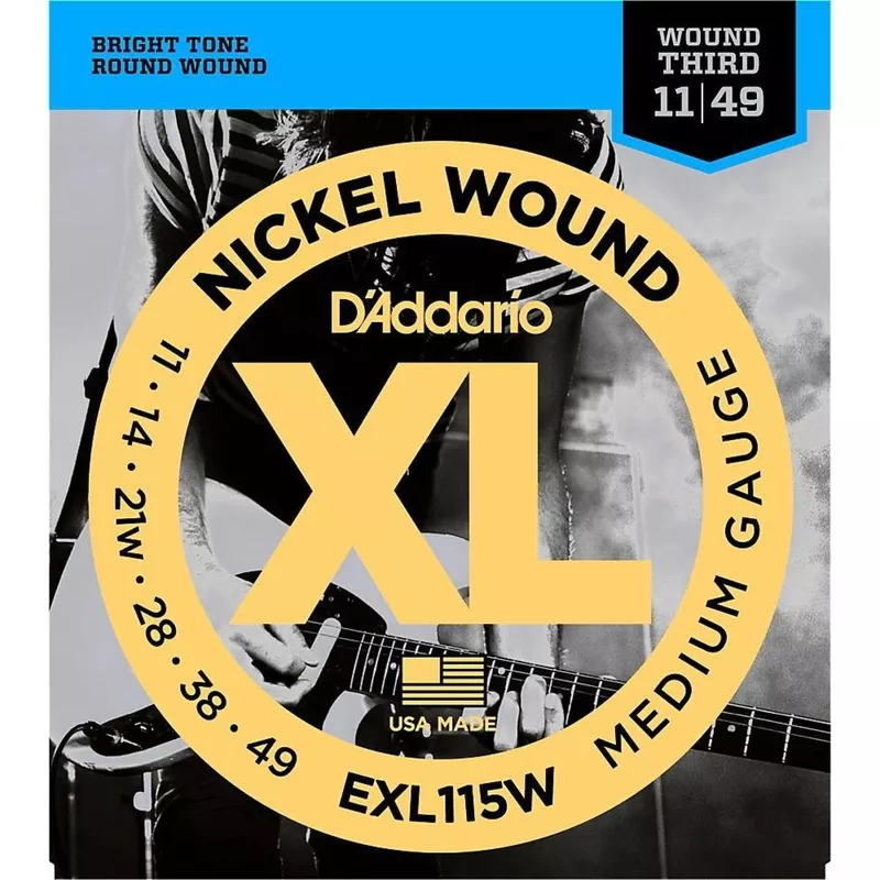 11-49 Medium Wound Third, XL Nickel Electric Guitar Strings
