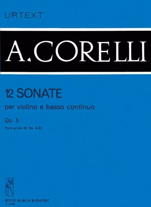 12 Sonatas Op 5 Vol B Violin & Basso Continuo