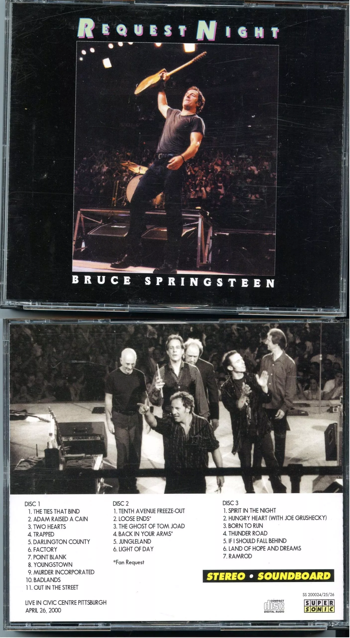 Bruce Springsteen – Request Night ( 3 CD SET ) ( Super Sonic ) ( Civic Centre, Pittsburgh, PA, USA, April 26th, 2000 )