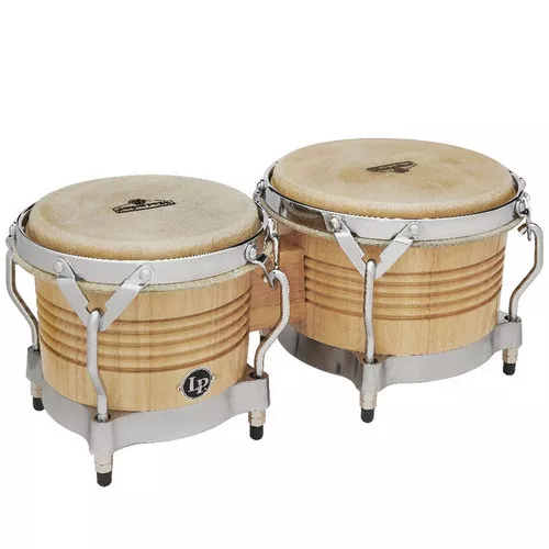 Latin Percussion Matador Series M201-AWC Bongos, Natural/Chrome