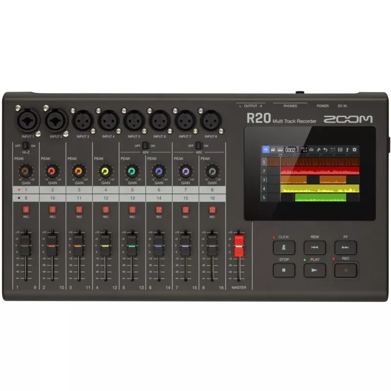 Zoom R20 16-Track, 8-Channel Recorder and Audio Interface w/ Touchscreen